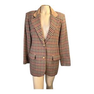 Forenza Houndstooth Wool Blazer – Size 6 | Made in Hungary